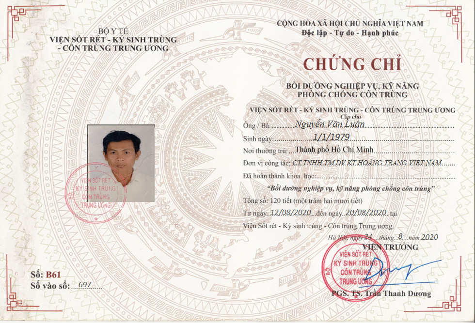 chứng chỉ chuyên môn 3