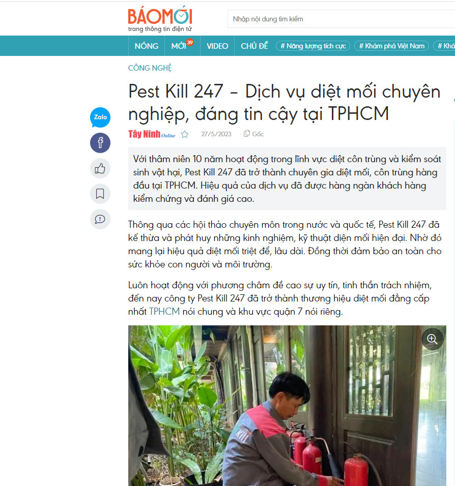 Báo mới viết về pest kill 247