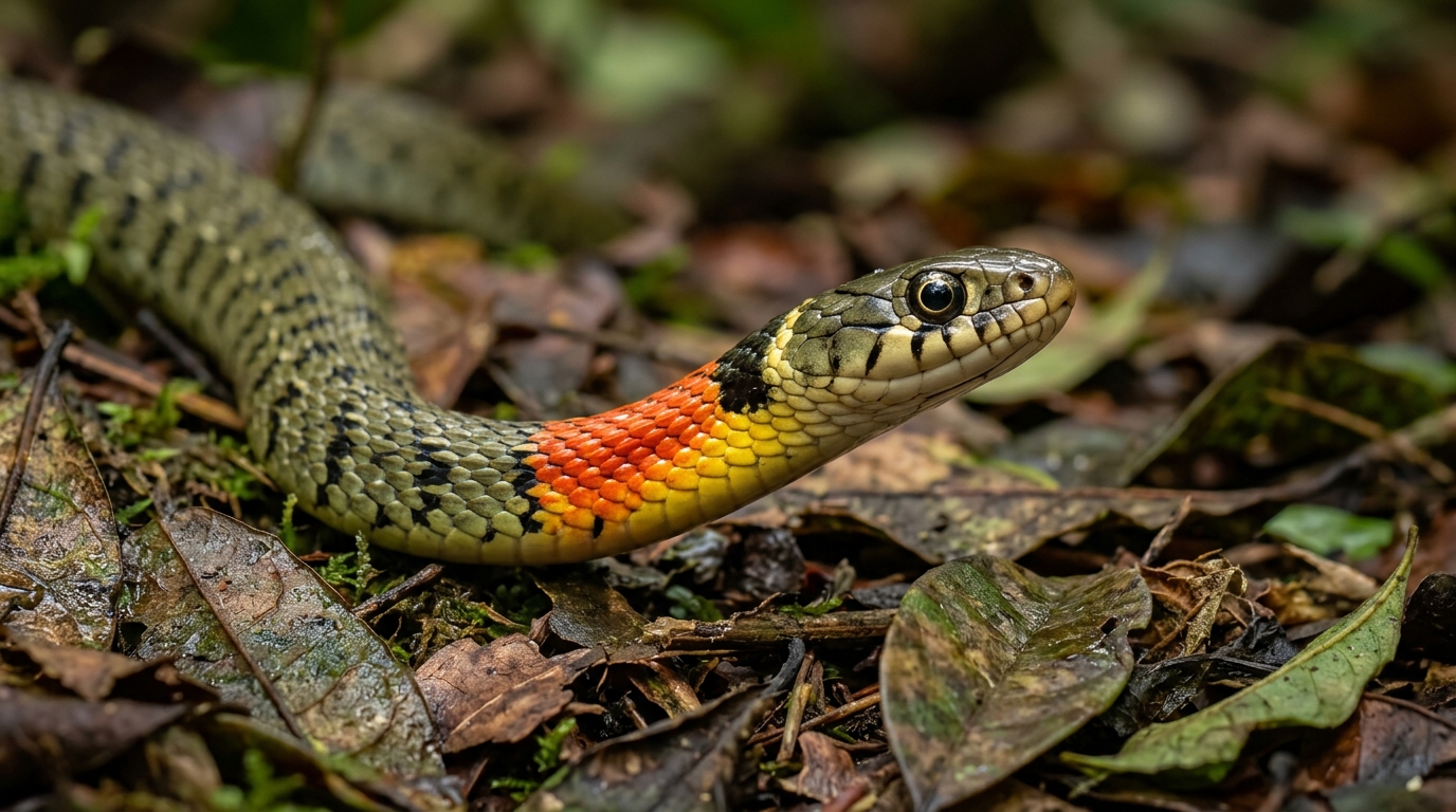 ran ho lua hoa co co do rhabdophis